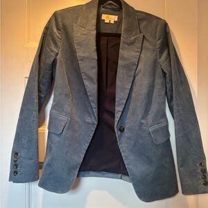Women's Blue Corduroy Blazer